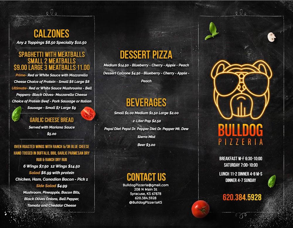 Bulldog Pizzeria Menu image 2
